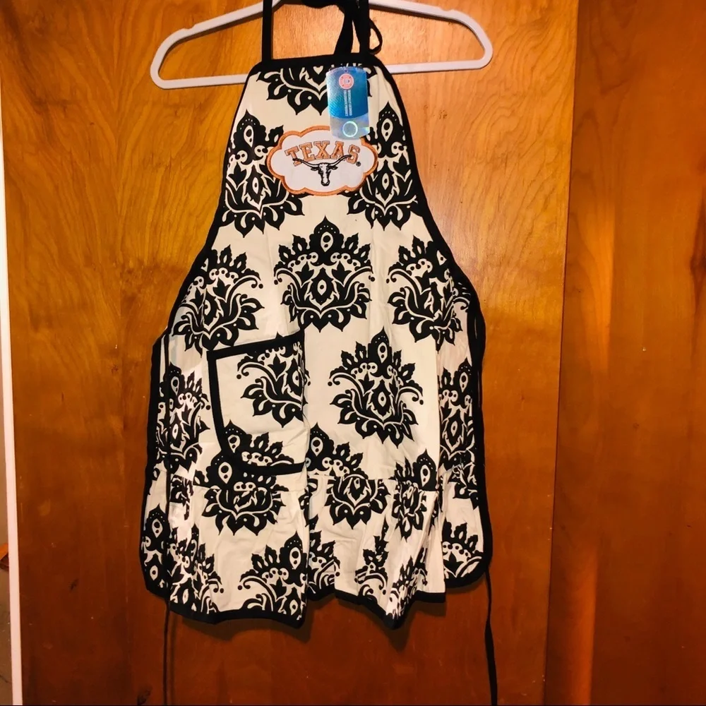 New ncaa women Texas longhorns damask apron